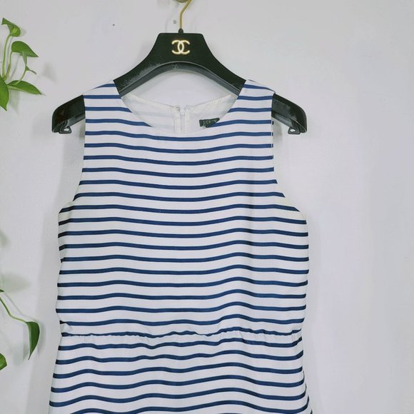 J. Crew Blue and White Striped Mini Dress - Picture 6 of 11